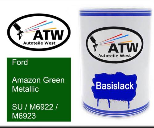 Ford, Amazon Green Metallic, SU / M6922 / M6923: 500ml Lackdose, von ATW Autoteile West.